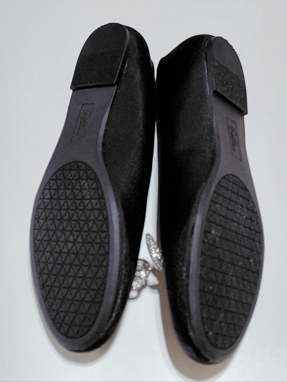 WHITE MOUNTAIN Women's Black Sashimi Rhinestone Double Bow Ballet Flat Sz 10M - Picture 5 of 7